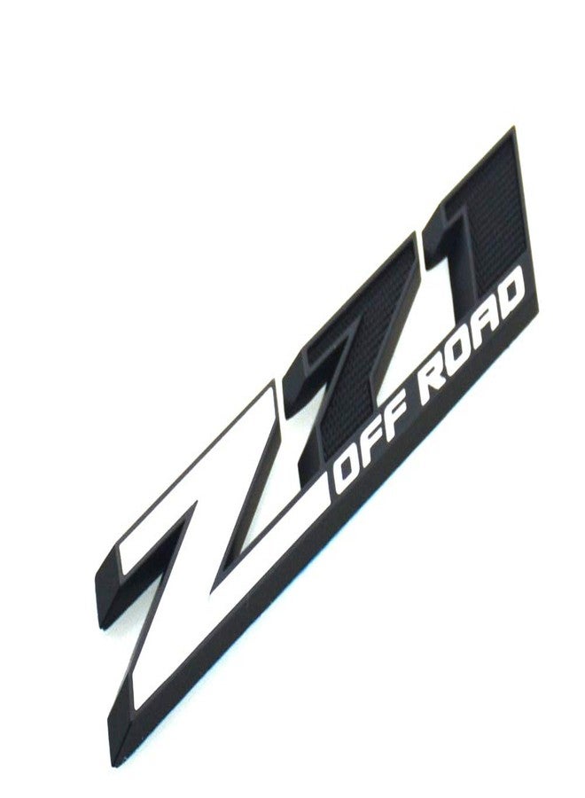 Aimoll 2pcs Z71 Off Emblems with Strong Tape Decal Emblems Badge for GMC Chevy Silverado Sierra Suburban (White/Black) - Image 3